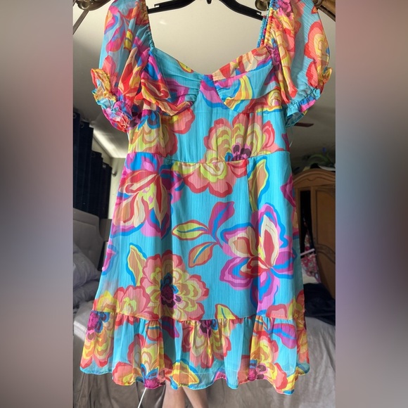 Gianni Bini Floral chiffon Dress - Picture 5 of 6